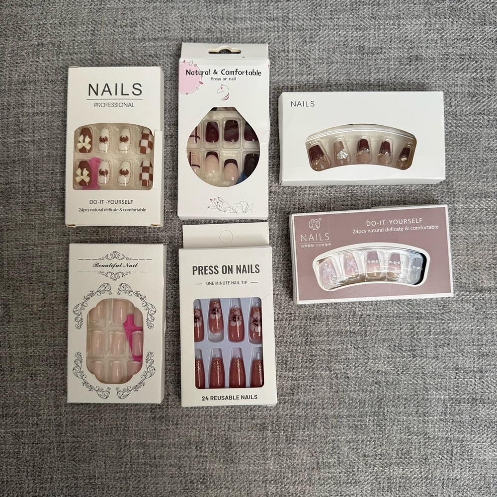 💅 Press-On Nails Bundle (6 Sets) – Brand New 💅